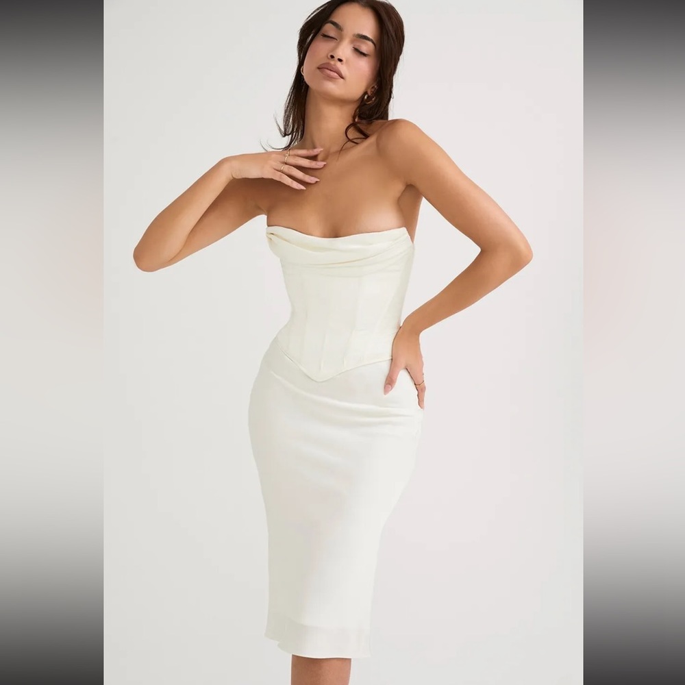 House of CB White Sienna Dress Large